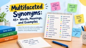Multifaceted synonyms with 45+ alternative words, meanings, and examples for clearer academic and professional writing.